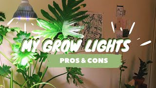 MY GROW LIGHT SETUP  grow lights for houseplants  pros amp cons [upl. by Iahs827]