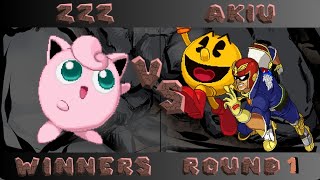 Steelex Perymeter  Zzz Jigglypuff Vs Akiu Pac man Capitán Falcon  Winners Round 1 [upl. by Margarita]