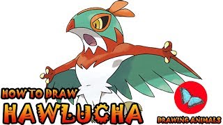 How To Draw Hawlucha Pokemon  Drawing Animals [upl. by Solley]