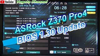 ASRock Z370 Pro4 BIOS 130 Update [upl. by Hsemar]