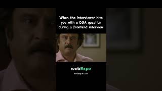 When the Interviewer Drops a DSA Question in a Frontend Interview😳🔍 webdevelopment memes [upl. by Nauqyt]