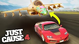 INSANE SUPERCAR ONTO JET TRANSFER  Just Cause 4 Stunts [upl. by Inalak525]