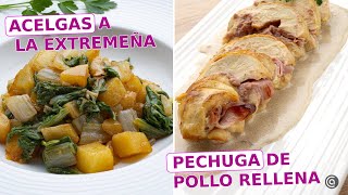 ACELGAS a la extremeña  Pechuga de pollo rellena  Cocina Abierta de Karlos Arguiñano [upl. by Berlin]