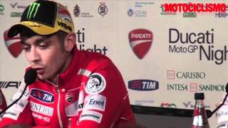 Valentino Rossi durante la conferenza stampa alla festa Ducati a Bologna [upl. by Geralda]