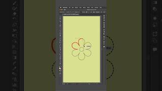 Draw Flower in Illustrator shorts lwomtutorials [upl. by Ellerrehc]