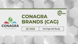 Conagra Brands CAG Q1 2025 Earnings Call Recap [upl. by Silevi709]