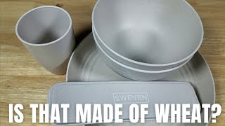 BEST BUDGET TABLEWARE FOR CAMPING SWEVEN Wheat Straw Dinnerware REVIEW [upl. by Borchers339]