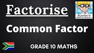 Factorising grade 10 Common Factor Revision [upl. by Eirual]