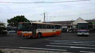 JR松山駅を発車する松山空港行き伊予鉄リムジンバス（２０１５．８） [upl. by Gnap]