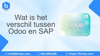 Wat is het verschil tussen Odoo en SAP [upl. by Loferski226]