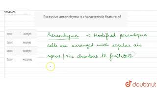 Excessive aerenchyma is characteristic feature of [upl. by Shela931]