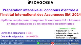 Cours de préparation intensive au concours dentrée à lInstitut International des Assurances [upl. by Brace]