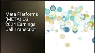 Deep Dive  Meta Platforms META Q3 2024 Earnings Call [upl. by Aicilat389]