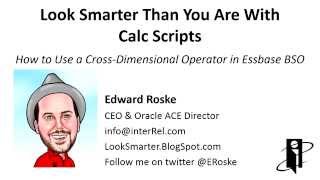 How to Use a CrossDimensional Operator in Essbase BSO [upl. by Curr300]