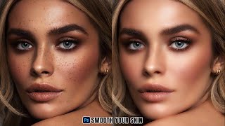 Smooth Skin in Adobe Photoshop  Skin Retouching Photoshop Tutorial 2024 [upl. by Aryc]