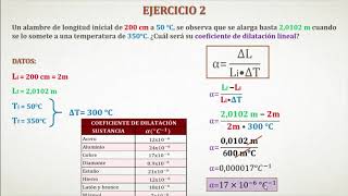 Dilatación Lineal Ejercicios 2 y 3  con manejo de CALCULADORA [upl. by Latham]