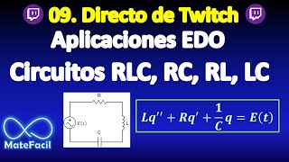 09 Aplicación de las Ecuaciones Diferenciales a Circuitos RLC RL RC LC [upl. by Genaro]