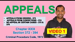 41 Appeal  Section 372  376  The Code of Criminal Procedure 1973 [upl. by Nrevel]