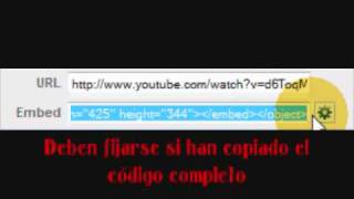 Tutorial como insertar un video en tu perfil chatango [upl. by Lukas]