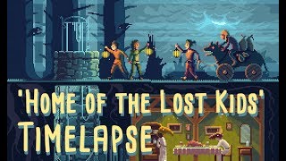 Pixel art Scene 39 Home of the Lost Kids Timelapse [upl. by Llenal]