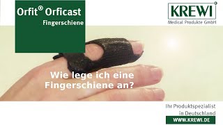 Wie lege ich eine Fingerschiene an  Orfit Orficast  KREWI Medical Produkte GmbH [upl. by Corey8]