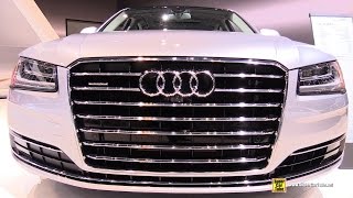 2015 Audi A8 L Quattro  Exterior and Interior Walkaround  2015 Chicago Auto Show [upl. by Iznekcam]