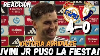 Reacción de Brahim Díaz REAL MADRID 40 OSASUNA con GOLES de VINI JR y BIELLINGHAM [upl. by Sewellyn]