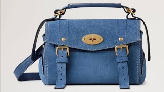 MULBERRY UNBOXINGTOO SMALL  Mulberry Mini Alexa Denim Suede bag [upl. by Aveneg65]