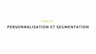 Personnalisation et Segmentation [upl. by Eillehs]