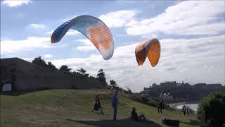 Paragliding crash fail  Parapente  Arraché vent fort fini dans le cimetière  France 🇫🇷 [upl. by Marysa]