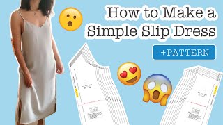 How to make a Slip Dress   PATTERN [upl. by Iramat]