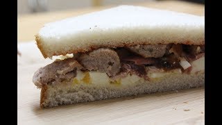 All Day Breakfast Sandwich Recipe Egg Mayo Ketchup Bacon amp Sausage [upl. by Irret]