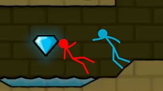 Watergirl and Fireboy Stickman Animation  Forest Ice Light Temple 32  stickman tournament [upl. by Amaral]