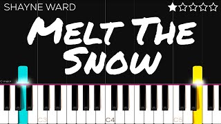 Shayne Ward  Melt The Snow  EASY Piano Tutorial [upl. by Trilbi275]