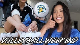 VOLLEYBALL WEEKEND IN MY LIFE  San Jose State University [upl. by Sowell]