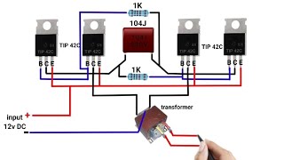 2500W inverter circuit diagram  12v to 220v AC inverter circuit diagram inverter [upl. by Aetnuahs]