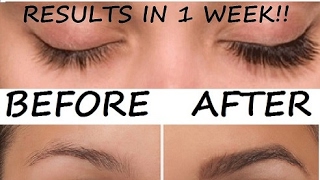 HOW TO DIY GROW YOUR EYEBROWS AND EYELASHES IN JUST 1 WEEK NATURALLY [upl. by Mears]