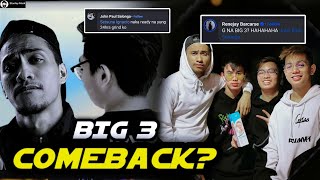 Dogie H2wo and Renejay Talking About The BIG 3 COMEBACK After Yawi Returned to Philippines 😮 [upl. by Levine761]