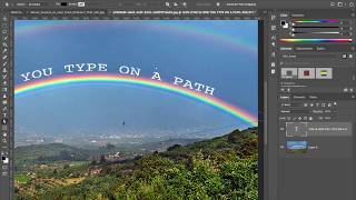 Adobe Photoshop  How to add text along a path [upl. by Bowne]