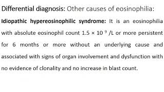 Myeloid lymphoid neoplasms with eosinophilia and gene earrangement [upl. by Enileda404]