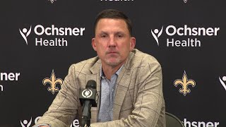 Saints Head Coach Dennis Allen discusses first draft round [upl. by Ziladnerb]