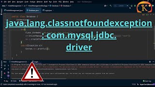 JavalangClassNotFoundExceptioncommysqljdbcDriver  driver class is commysqlcjjdbcDriver [upl. by Yeorgi]