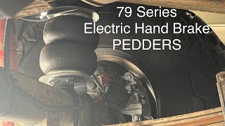 Landcruiser Pedders Electric Hand Brake 4wd247 landcruiser 79series [upl. by Aan]