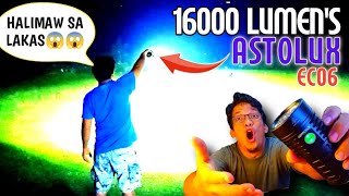 HALIMAW SA LAKAS ang FLASHLIGHT NA ITO  ASTROLUX EC06  SUPER BRIGHT flashlight [upl. by Olive]