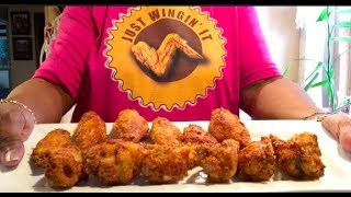 1321  NuWave Brio Air Fryer Grill Pan  DIXIE FRY Breaded WINGSPart 1 [upl. by Neelhtakyram408]