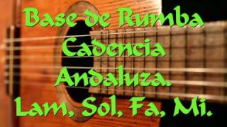 Base de rumba para aprender Guitarra e improvisar Cadencia andaluza Lam [upl. by Orlantha]