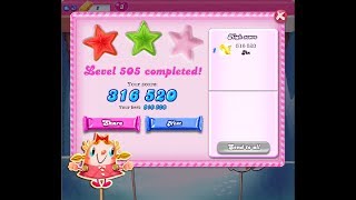 Candy Crush Saga Level 505 ★★ NO BOOSTER [upl. by Pammi]