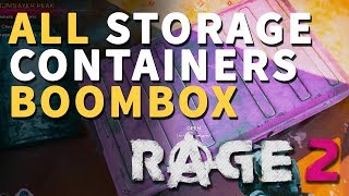 All Boombox Storage Containers Rage 2 Locations [upl. by Nelaf]