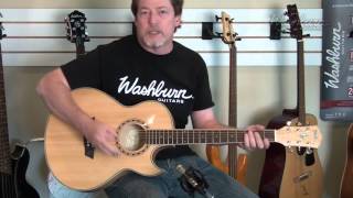 Demo  Washburn EA40SCE AcousticElectric Guitar [upl. by Elbart]