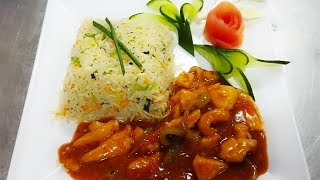 chicken mongolian recipe  Mongolian Rice 🍚  ITHM college chef  MongolianRice [upl. by Enehs]